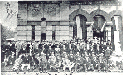 Australian Tourists and Cheltenham Bowling Club at the Winter Gardens Green 1901